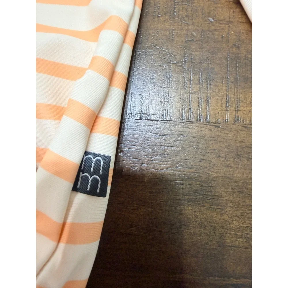Modern Moments by Gerber Toddler Girls Striped Long Sleeve Swimsuit Peach 2T